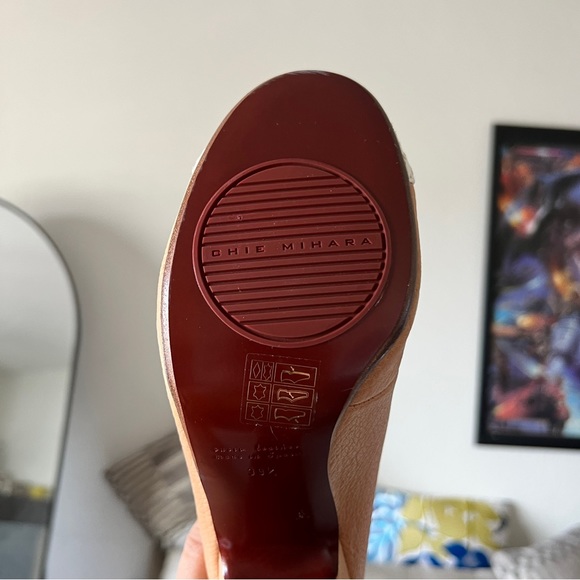 NWOB Chie Mihara Fraidei Round Toe Lace Brown Retro Heels Size EU 39 1/2 - Picture 12 of 12
